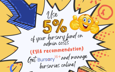 5% of Your Post-16 Bursary Fund Can Be Spent on Admin Costs